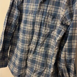 Banana Republic Navy and White Plaid Shirt